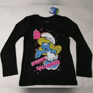 🔥SALE🔥 The Smurfs Smurfette "Smurfy Halloween" Girls T-shirt Tee NWT Size 6